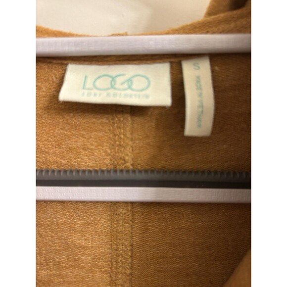 LOGO Lounge Full Zip Mustard Gold Sweatshirt Hoodie NWT Athletic Women's Small - Picture 3 of 6